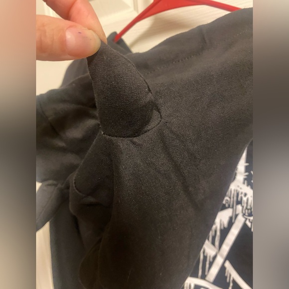 Widow Metal pentagram Back hit zip up hoodie sweater with horns - Picture 4 of 4